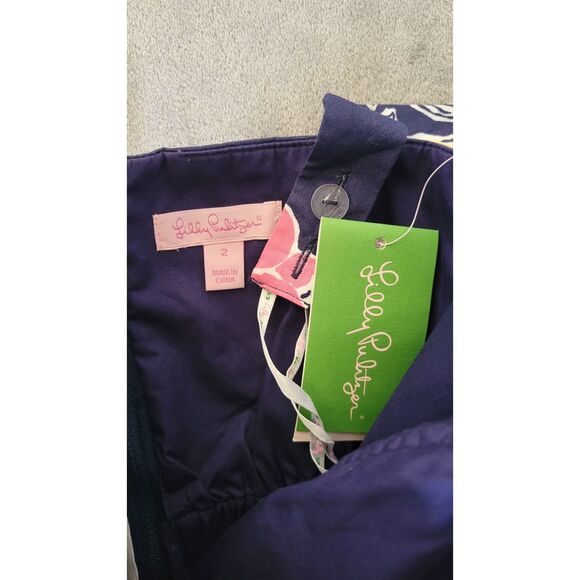 Lilly Pulitzer Avaline Bright Navy Blue Dress - Picture 3 of 4
